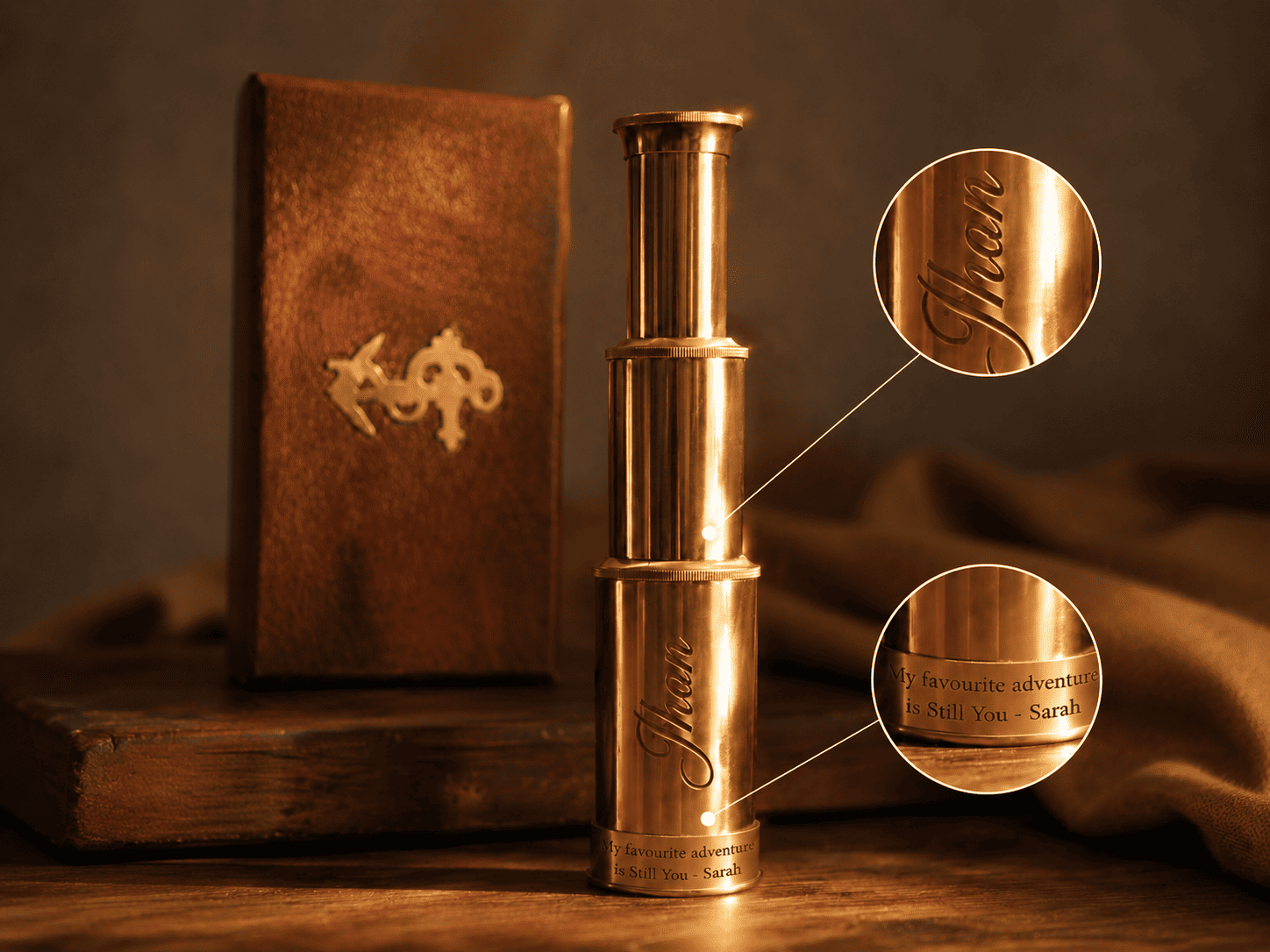 Personalized Brass Telescope